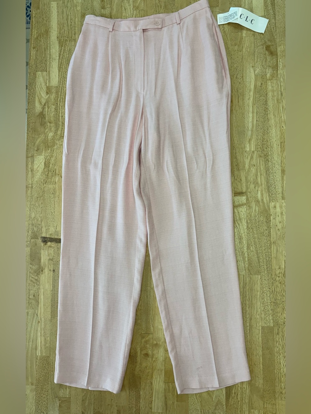 NWT Vintage CLC Cricket Lane Pink High Waisted Pleated Trousers Size 12